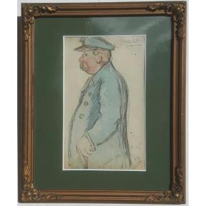 Aquarelle - Homme en uniforme - René Thomsen