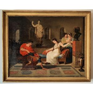 Painting Early 19th Century - Octave And Cleopatra - After Louis Gauffier