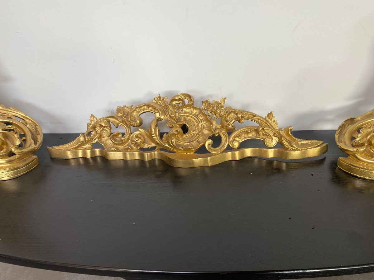 Fire Bar - Andirons Gilt Bronze-photo-4