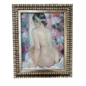 Huille Sur Toile " Suzanne Blanche Kaehrling" Femme Nue