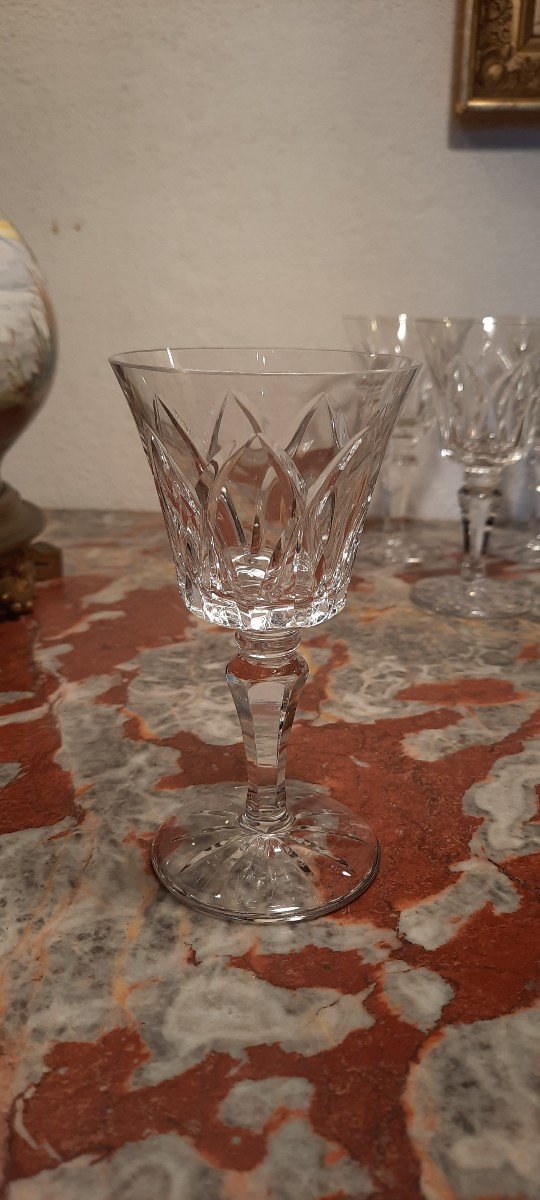12 Saint Louis Crystal White Wine Glasses Camargue Model-photo-4