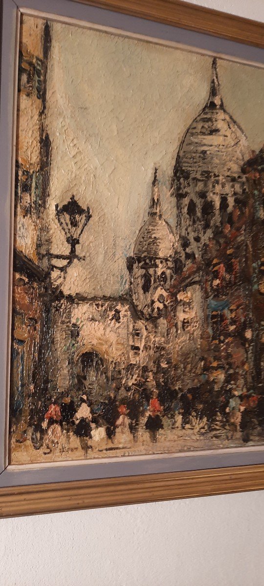 Oil On Canvas Montmartre Sacré-coeur-photo-2