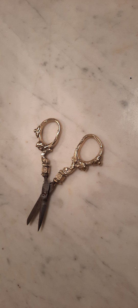 Pair Of Bronze Scissors 19th Century-photo-2