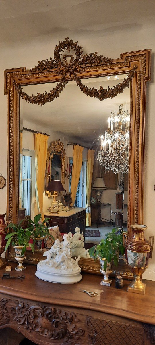 Louis XVI Style Fireplace Mirror 19th Century Period