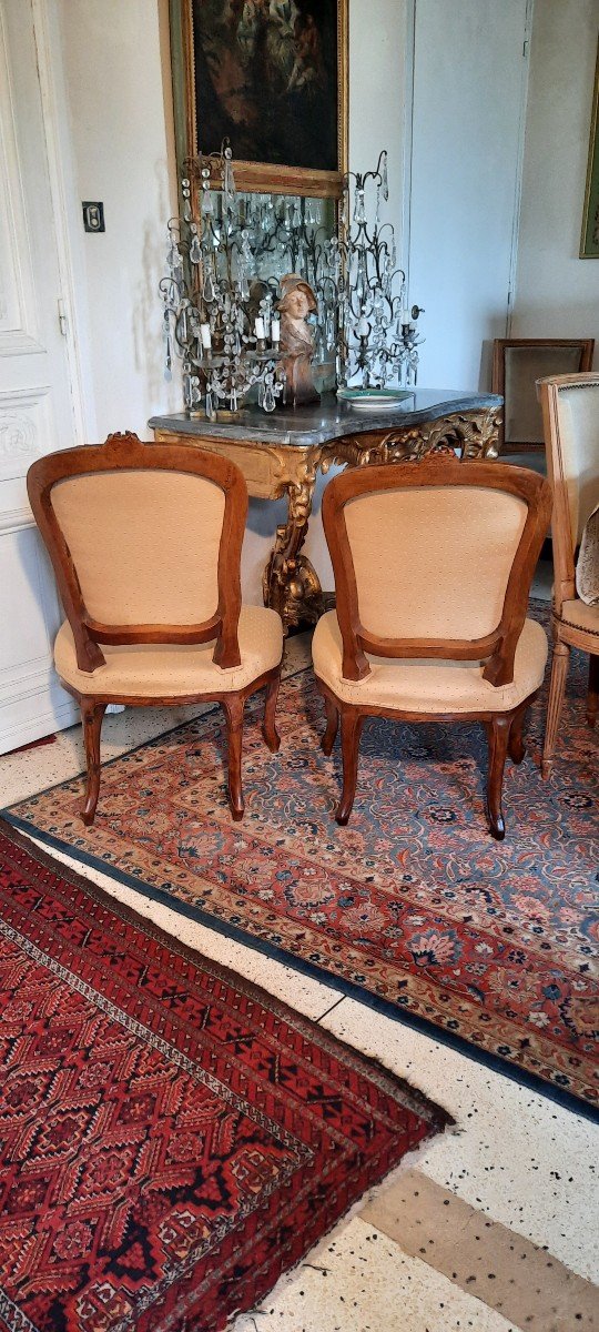 Pair Of Louis XV Low Chairs-photo-1