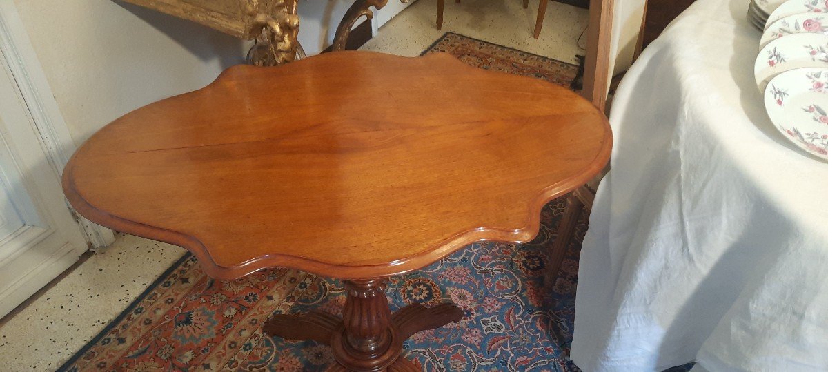 Louis Philippe Mahogany Period Pedestal Table-photo-2