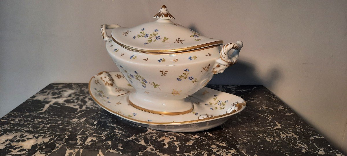 Soupière Porcelaine De Paris XIXème Siècle-photo-1