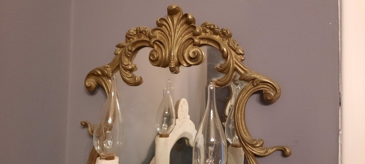 Paire d'Appliques Bronze Style Louis XV-photo-2