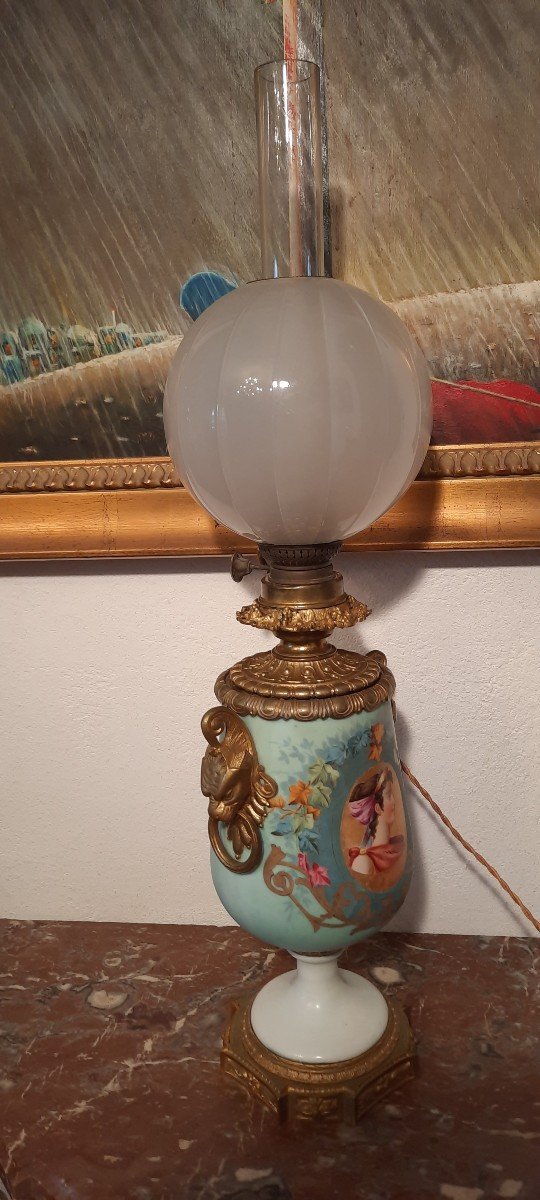 19th Century Paris Porcelain Lamp-photo-2