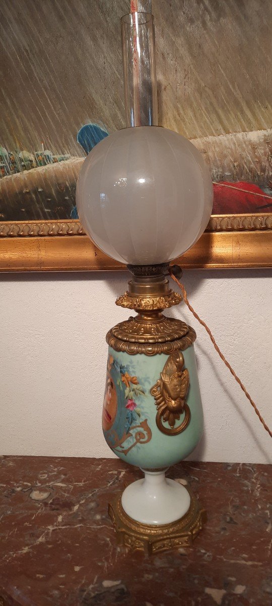 19th Century Paris Porcelain Lamp-photo-3