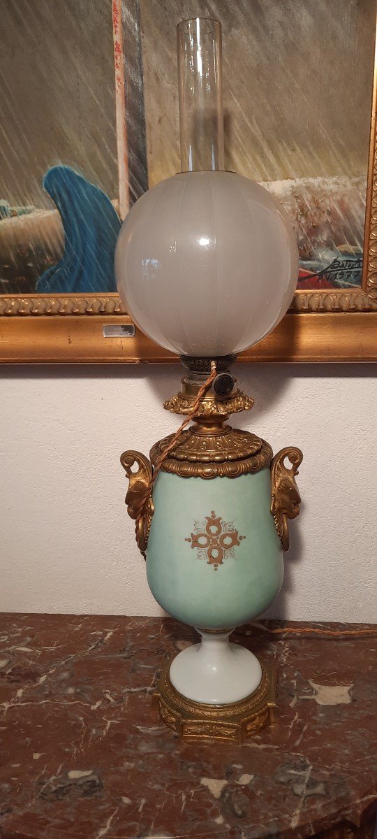 19th Century Paris Porcelain Lamp-photo-2