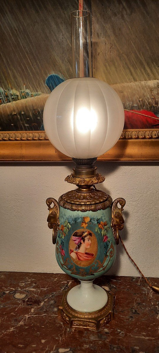 19th Century Paris Porcelain Lamp-photo-3