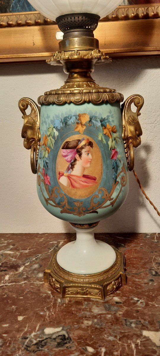 19th Century Paris Porcelain Lamp-photo-4