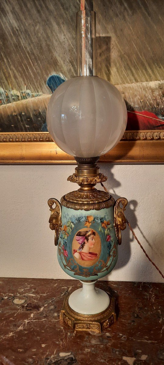 19th Century Paris Porcelain Lamp