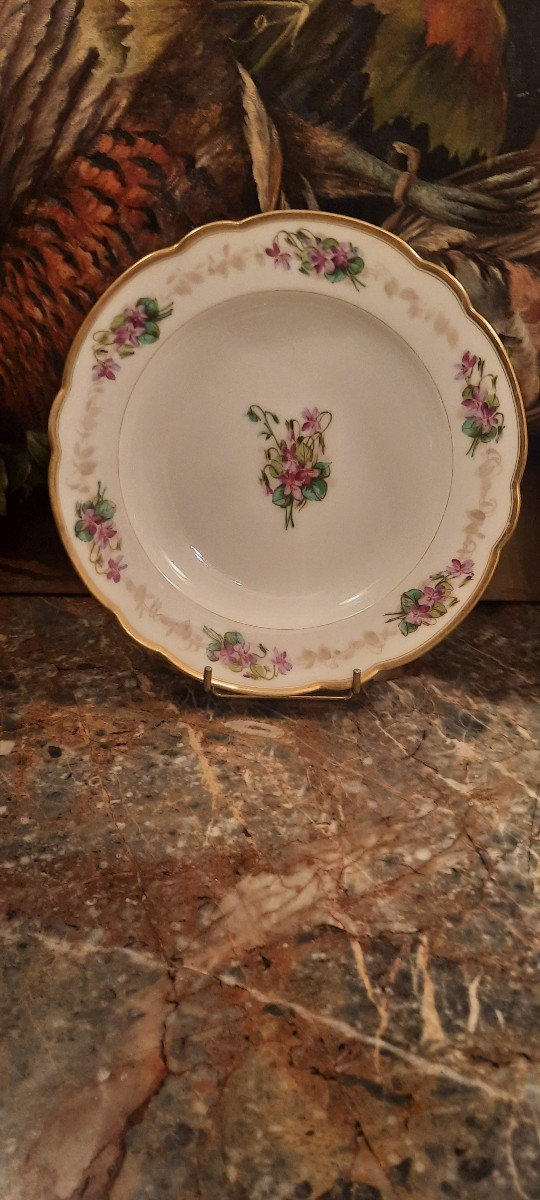 Pair Of 19th Century Paris Porcelain Plates-photo-2