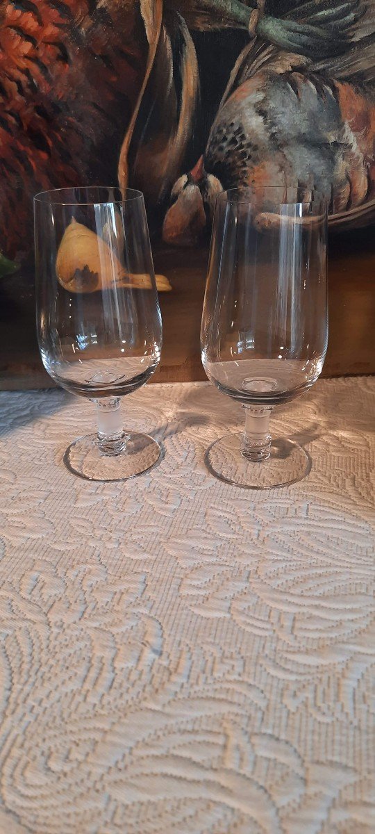 Deux Verres Lalique Modèle Murat-photo-2