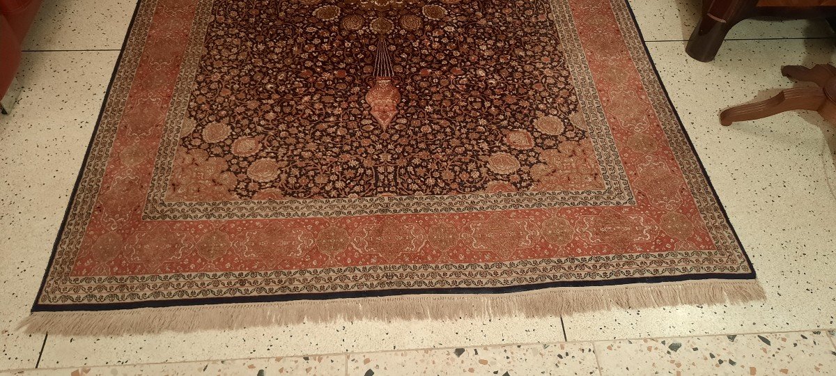 Tapis Tabriz Soie-photo-2