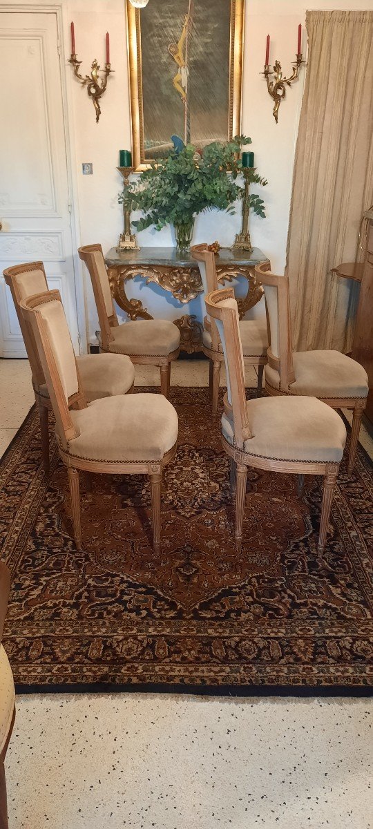 Six Louis XVI Style Chairs From The 19th Century -photo-2