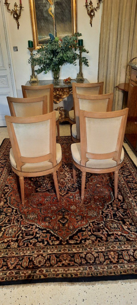 Six Louis XVI Style Chairs From The 19th Century -photo-3