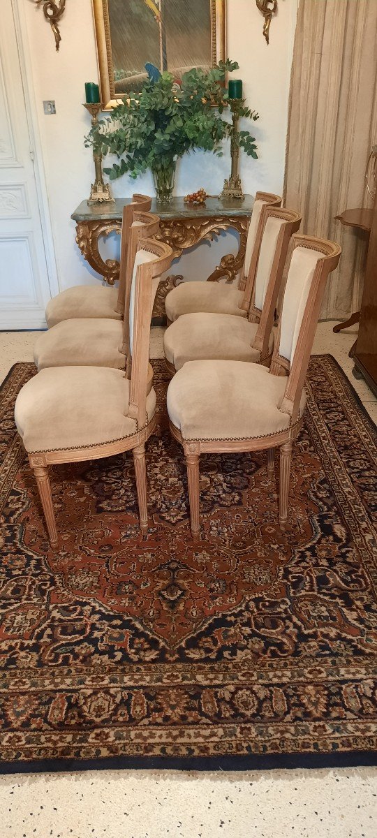 Six Louis XVI Style Chairs From The 19th Century -photo-4