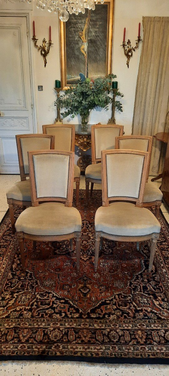 Six Louis XVI Style Chairs From The 19th Century 