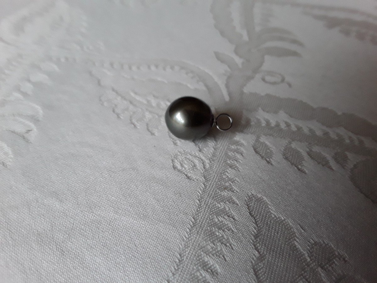 White Gold And Cultured Pearl Pendant-photo-4