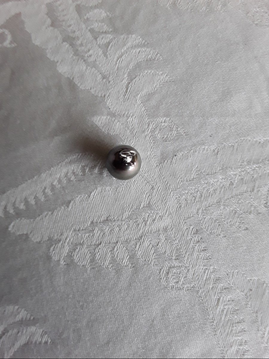 White Gold And Cultured Pearl Pendant-photo-5