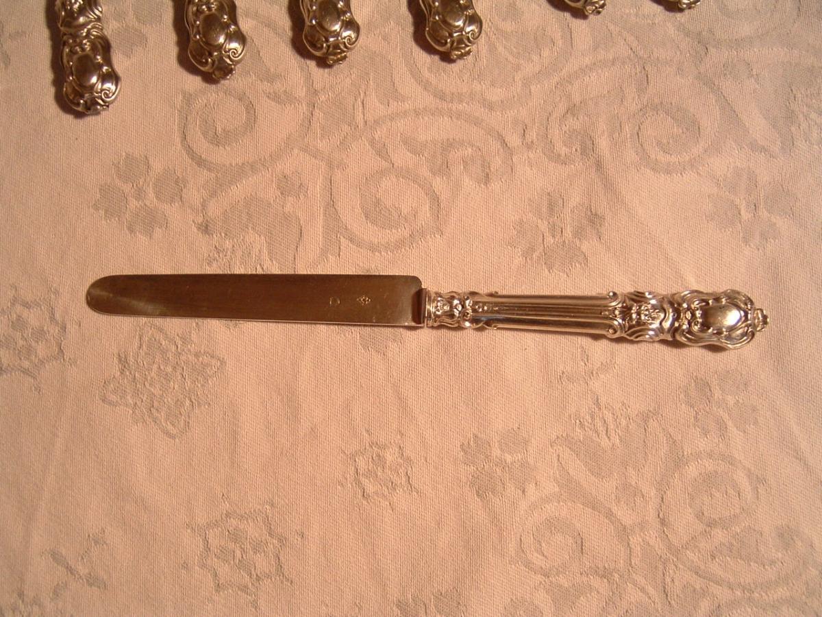 11 Silver Knives XIXth Century-photo-2