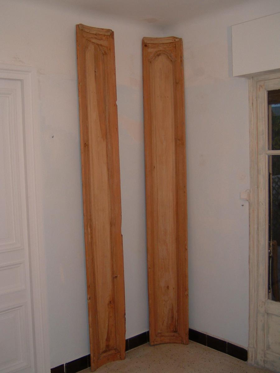 Pair Of Woodwork Angle Eighteenth Century