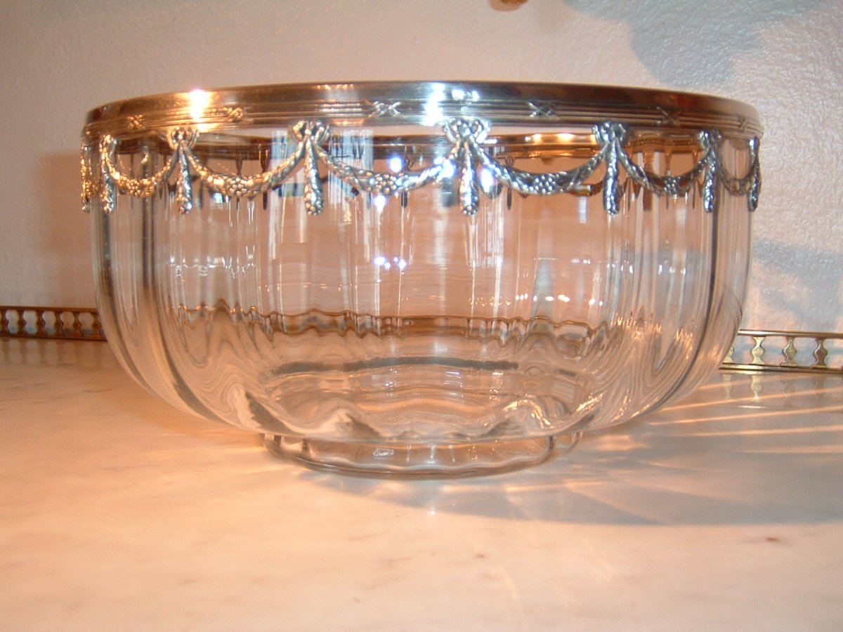 Victor Saglier Crystal And Silver Metal Cup-photo-2