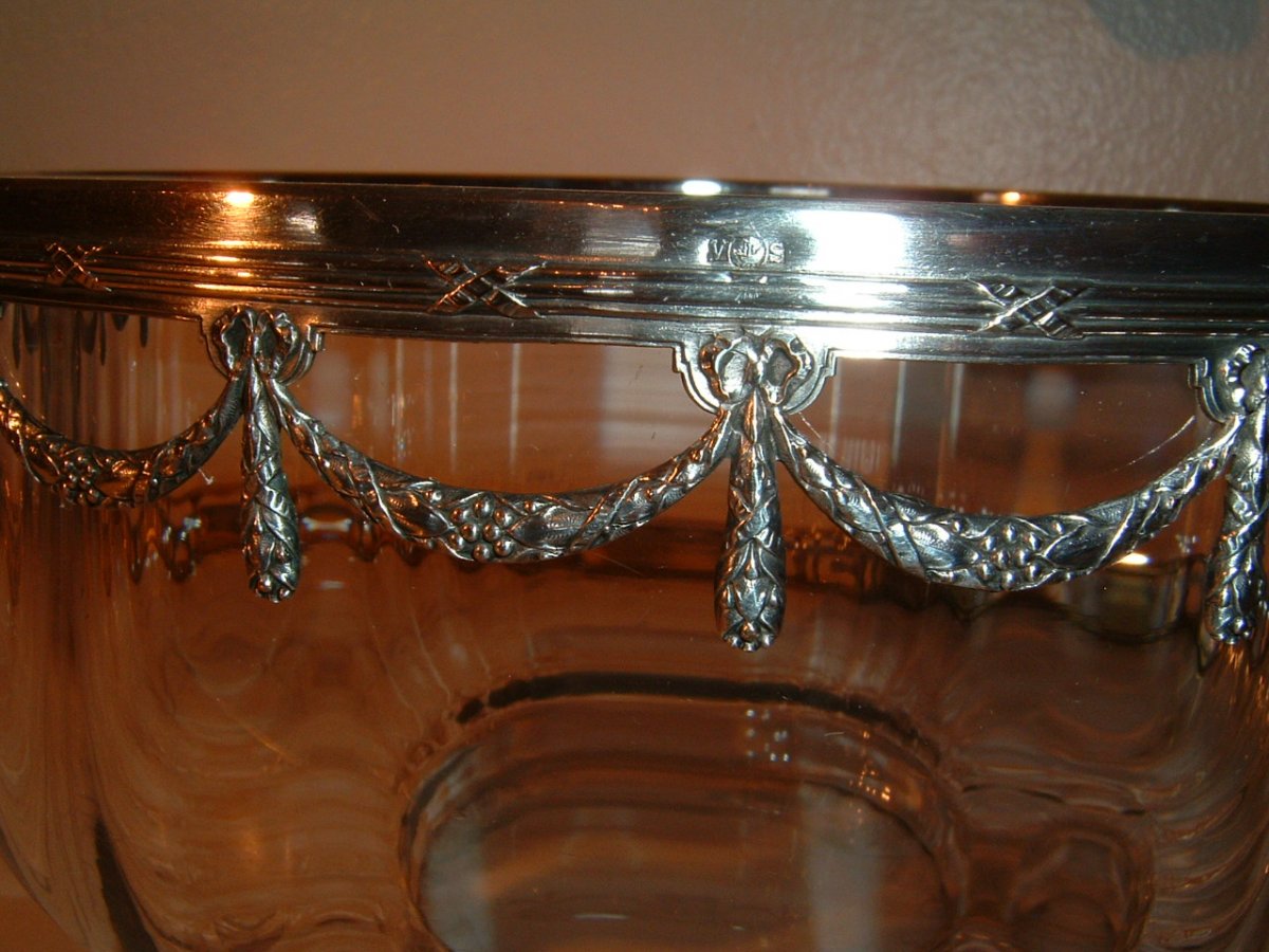 Victor Saglier Crystal And Silver Metal Cup-photo-3