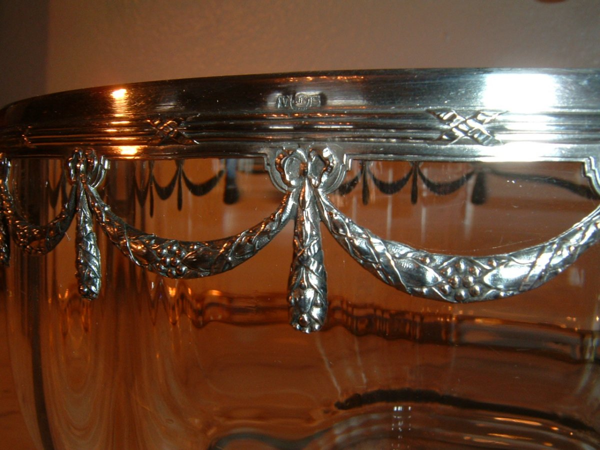 Victor Saglier Crystal And Silver Metal Cup-photo-4