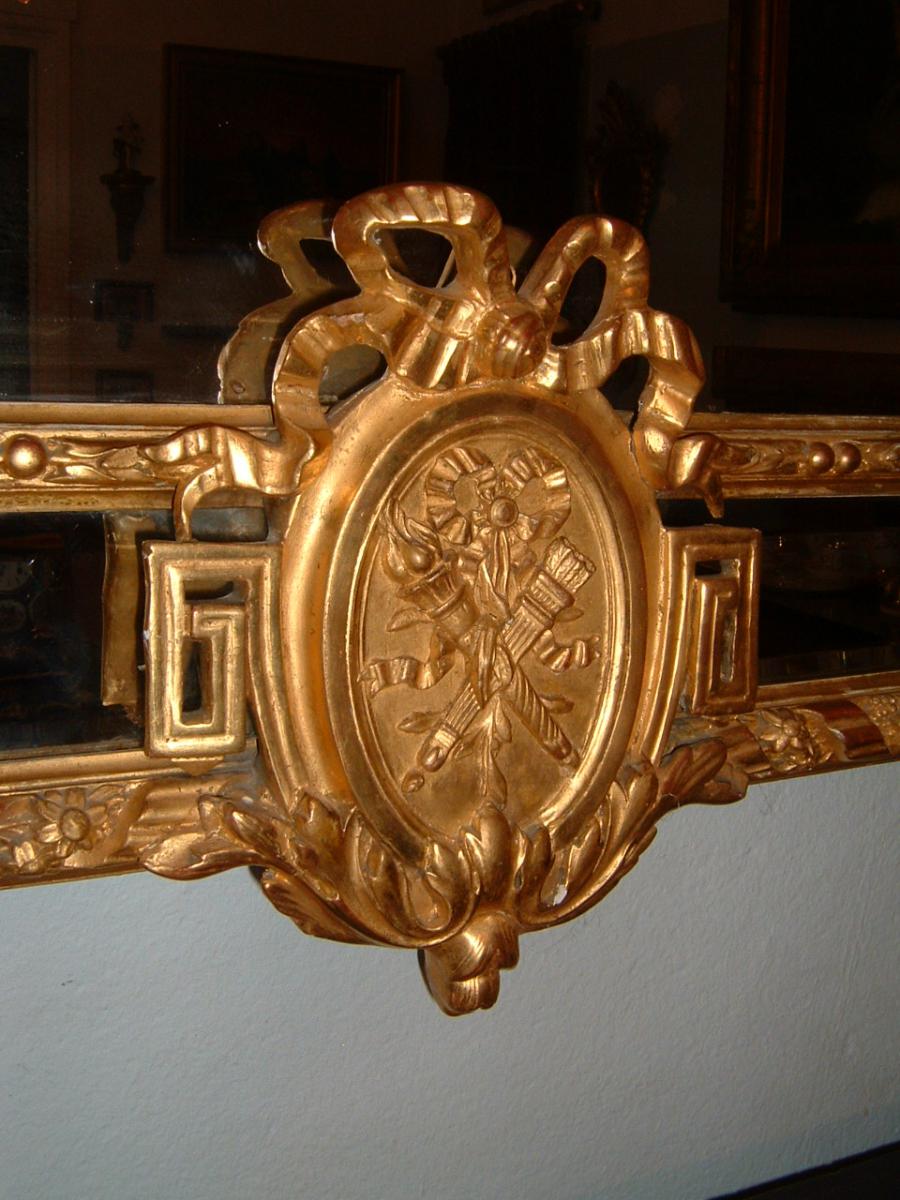 Mirror Parclose Louis XVI Style Era XIX Century-photo-4