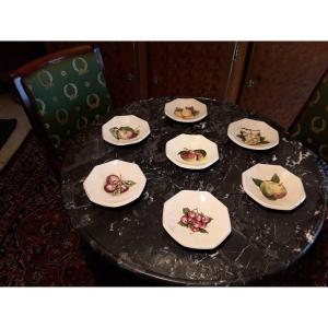 Seven Antibes Ray Camart Earthenware Plates