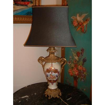 Porcelain Lamp Of Paris XIXth Century