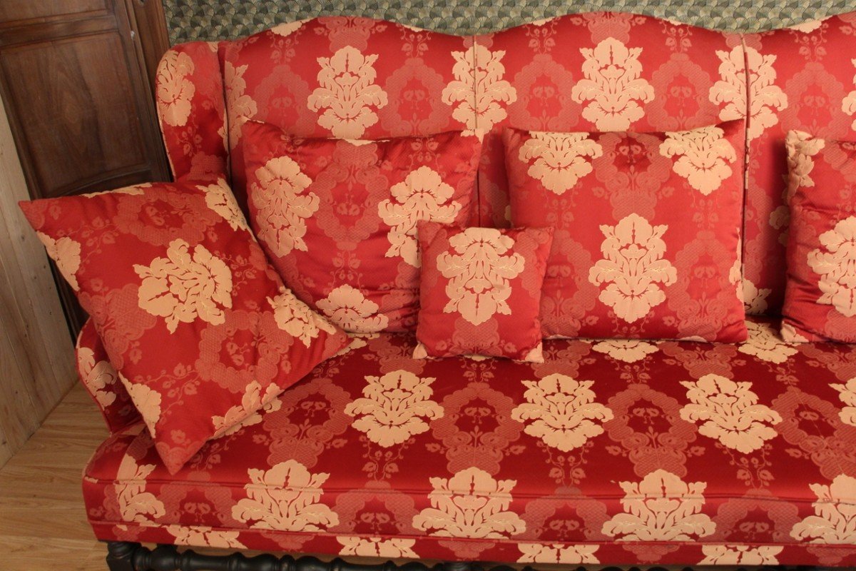 Huge Louis XIII Style Castle Sofa With Wings 3.05 Cm In Length-photo-3