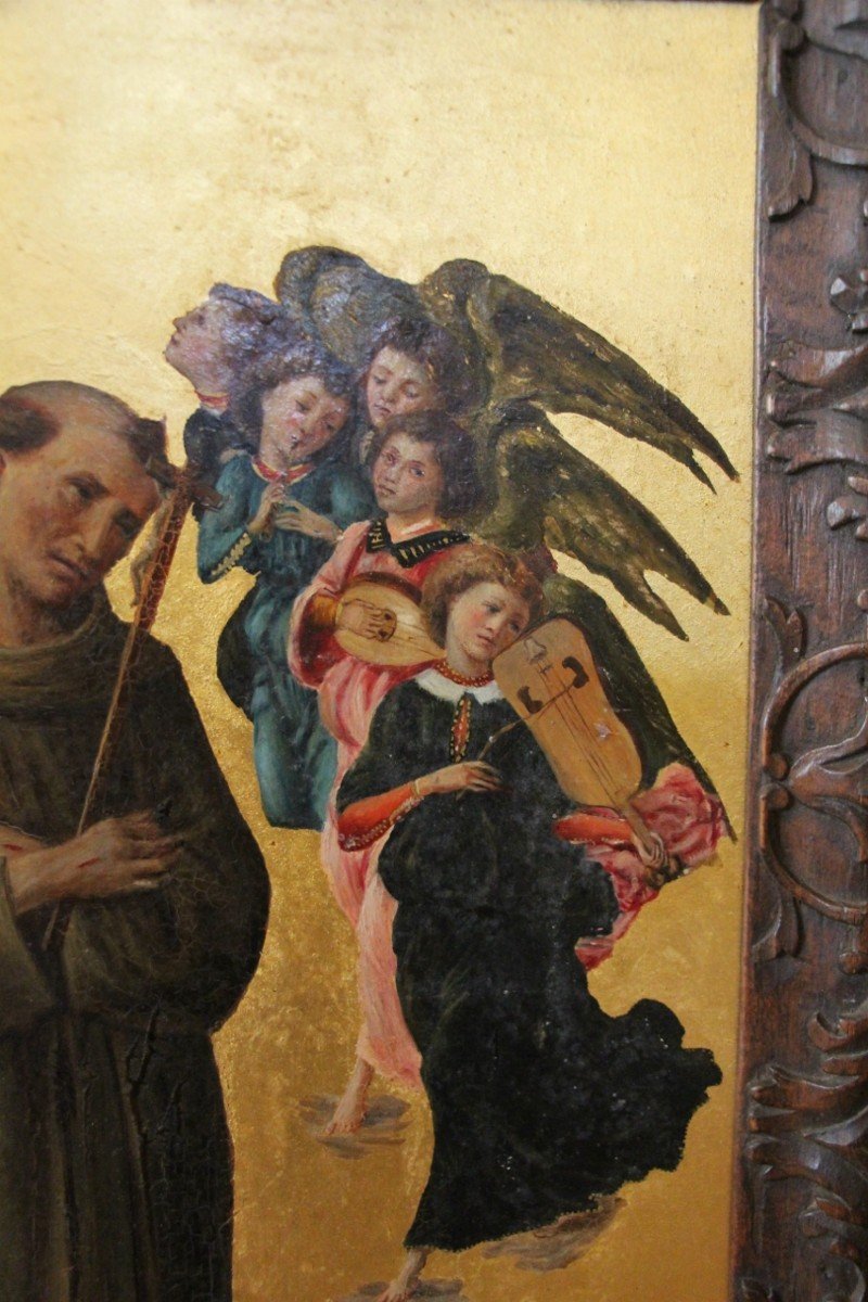 Painting Of Saint Francis Of Assisi With Angels After Sandro Botticelli-photo-3