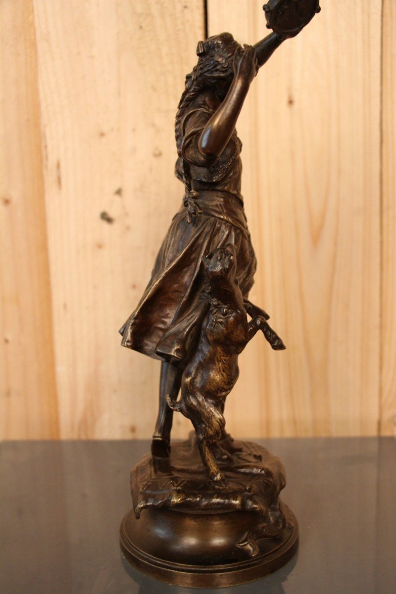 Bronze Esmeralda By Adrien Etienne Gaudez XIXth-photo-4