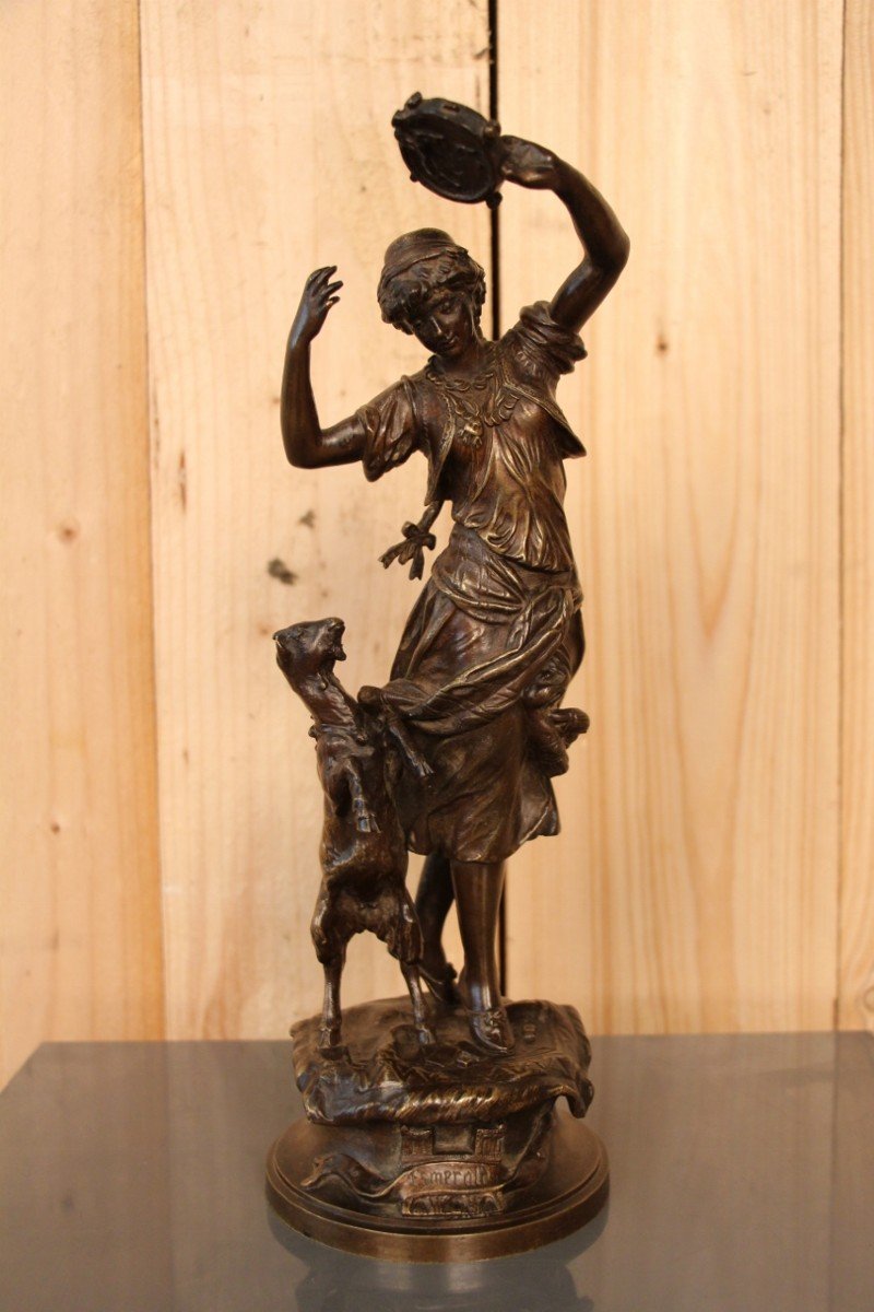 Bronze Esmeralda De Adrien Etienne Gaudez XIXeme