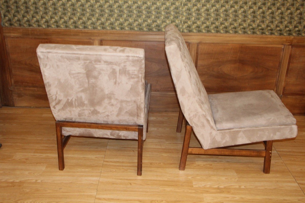 Pair Of Arp Armchairs, Pierre Guariche, Joseph-andré Motte And Michel Mortier-photo-4