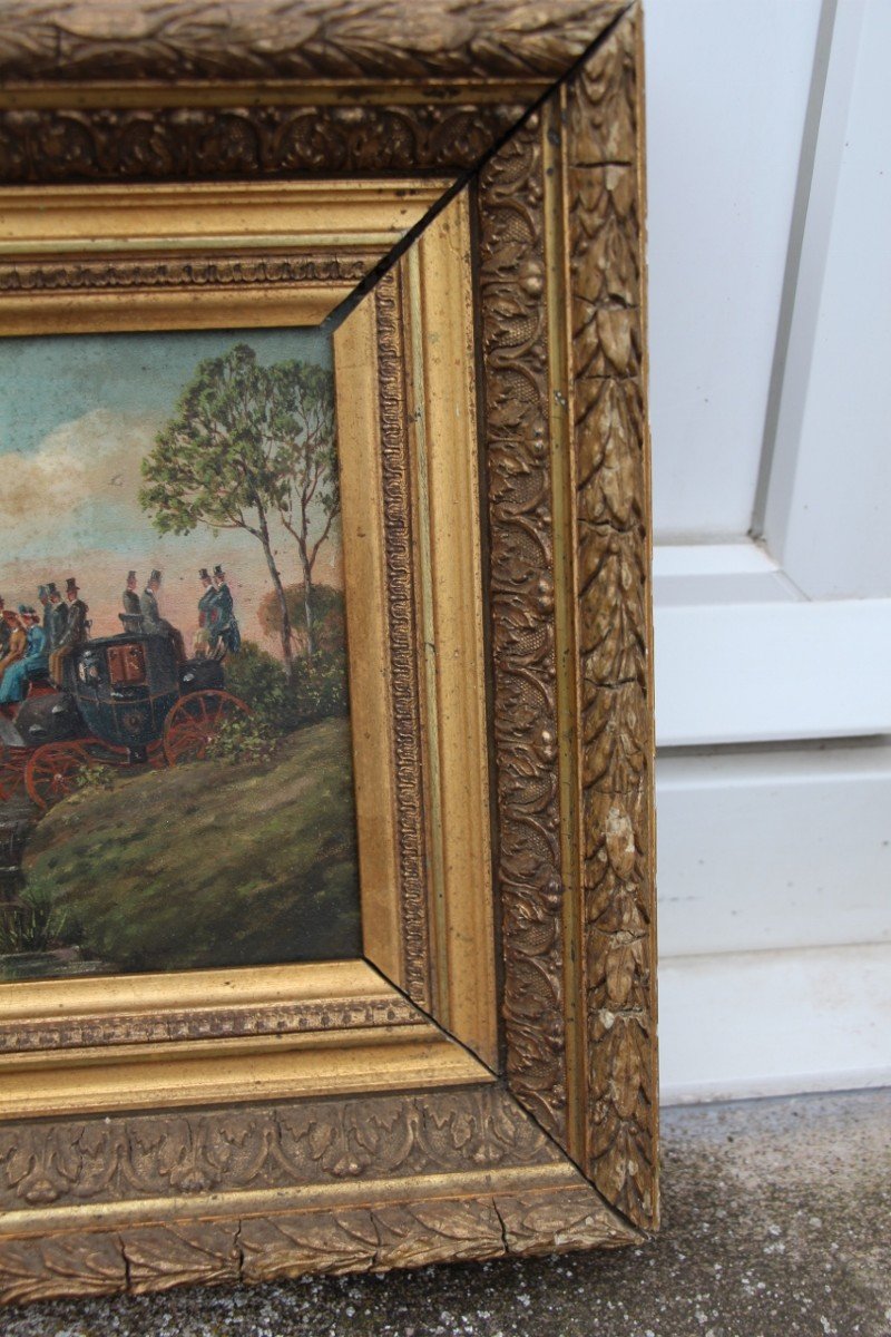 19th Century Painting At The Carriage-photo-4