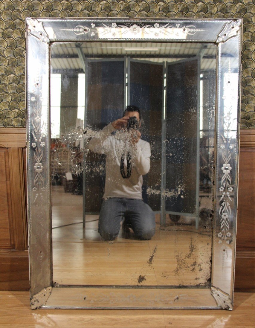 19th Century Murano Plate Mirror