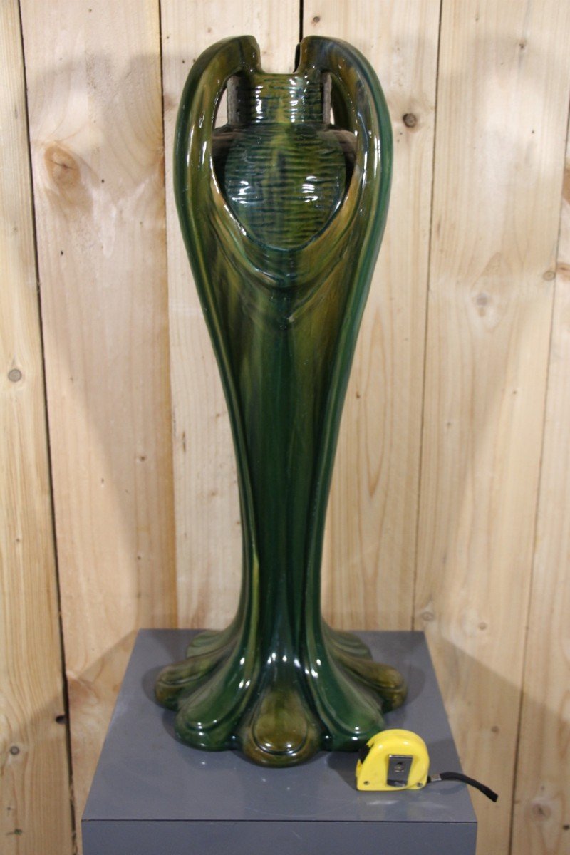 Grand Vase Art Nouveau De Jérôme Massier -photo-3