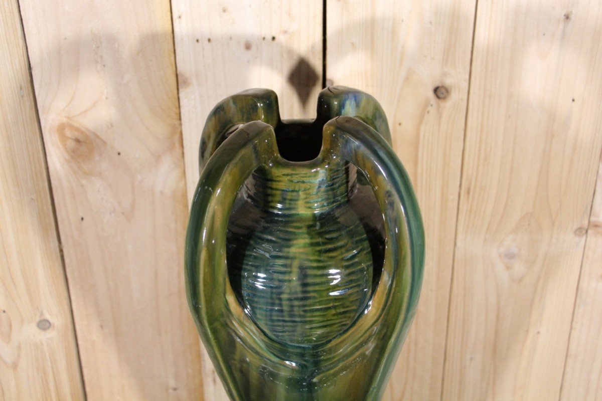 Grand Vase Art Nouveau De Jérôme Massier -photo-4