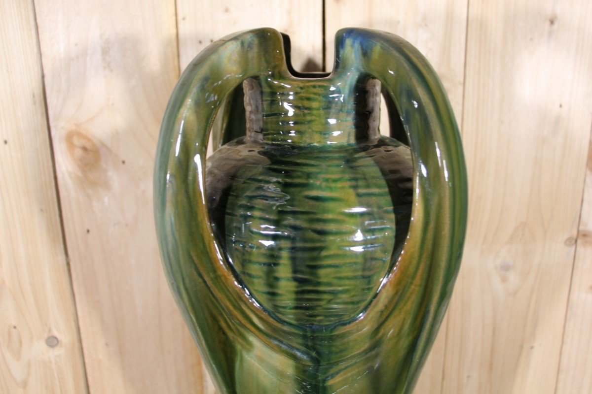 Grand Vase Art Nouveau De Jérôme Massier -photo-3