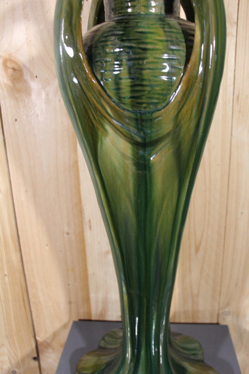 Grand Vase Art Nouveau De Jérôme Massier -photo-4