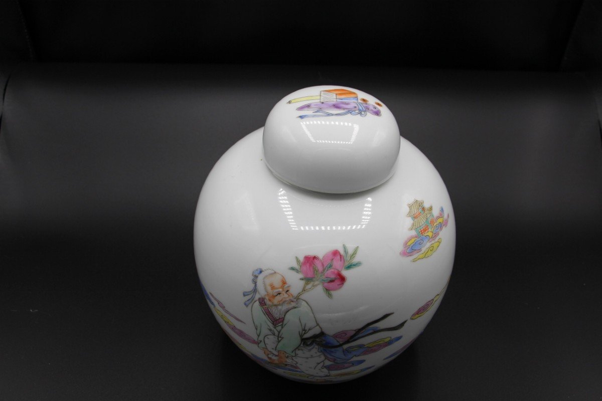 Vase Pot A Gingembre En Porcelaine De Chine Période République-photo-2