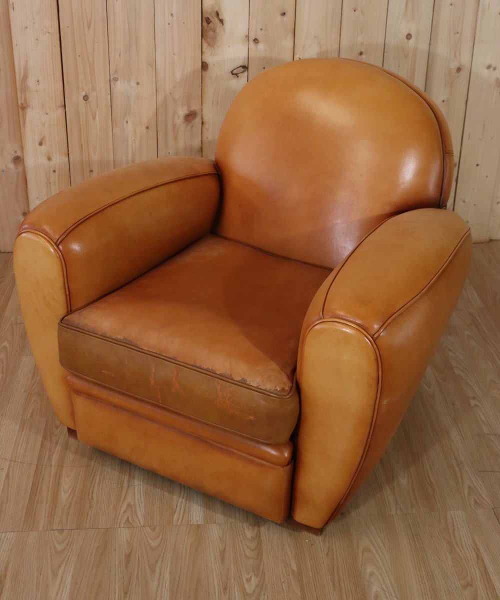 Fauteuil Club Vintage En Cuir