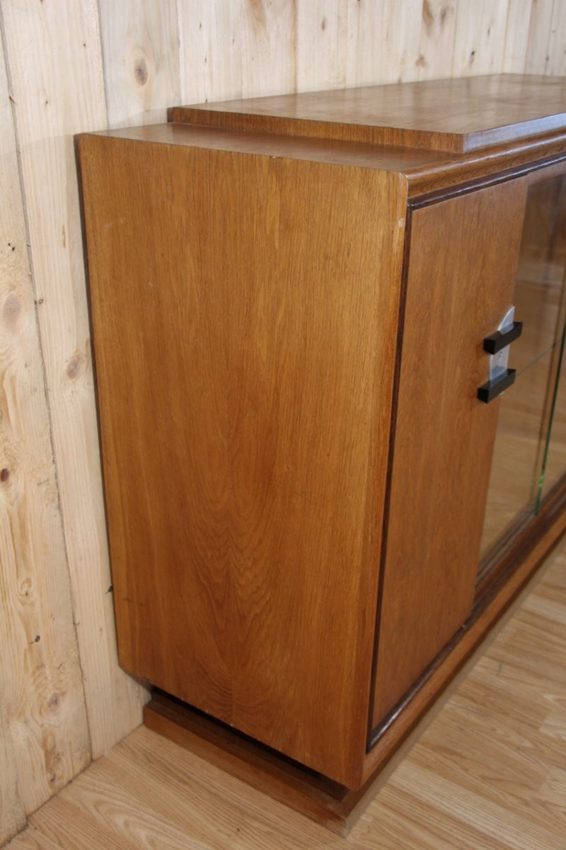 Art Deco Period Sideboard In Light Oak By Auguste Vallin -photo-2