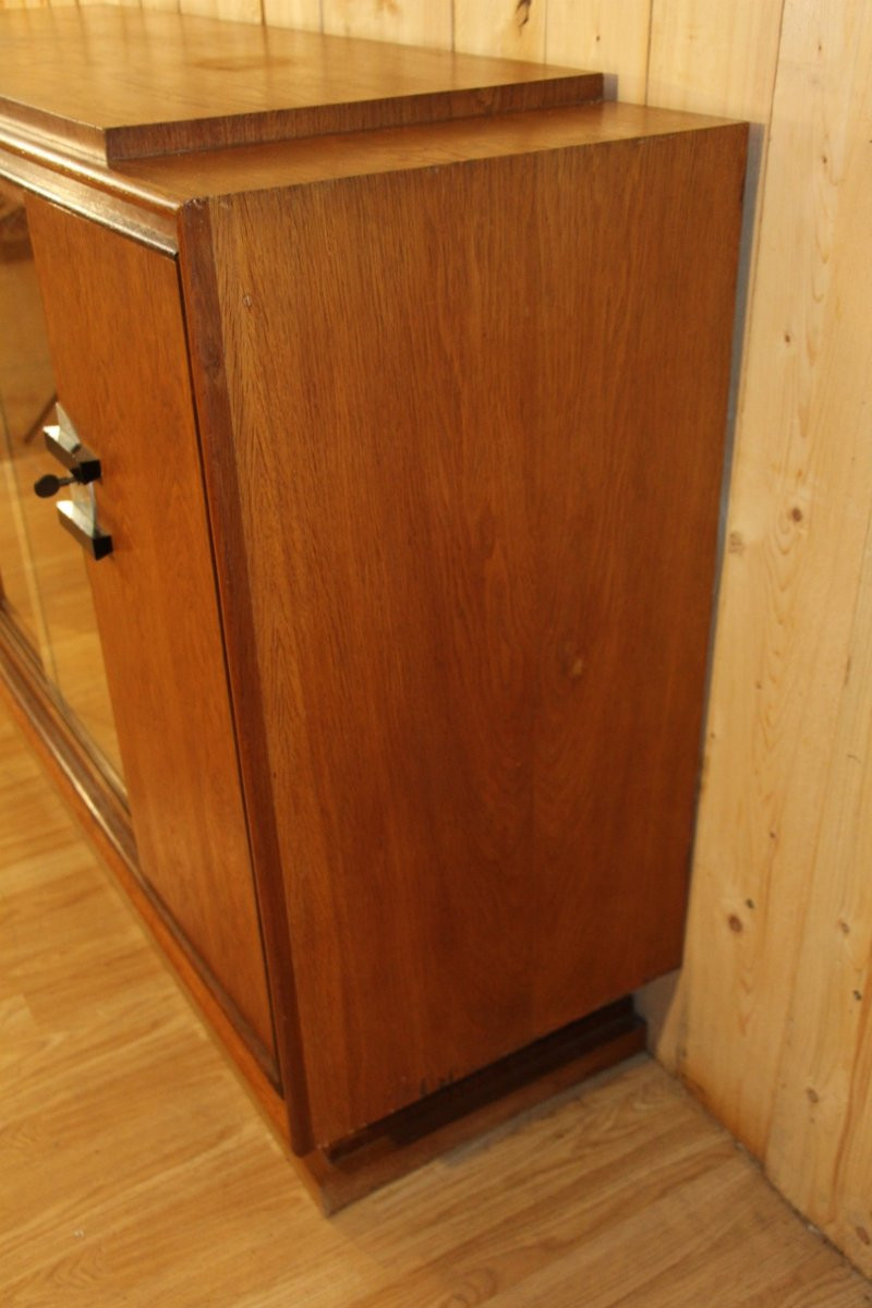 Art Deco Period Sideboard In Light Oak By Auguste Vallin -photo-3